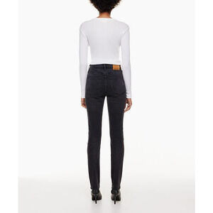 Denim Forum The Yoko Black High Rise Slim Denim Jean Size 29